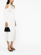 David Koma One-Shoulder Ruffled Midi Dress White