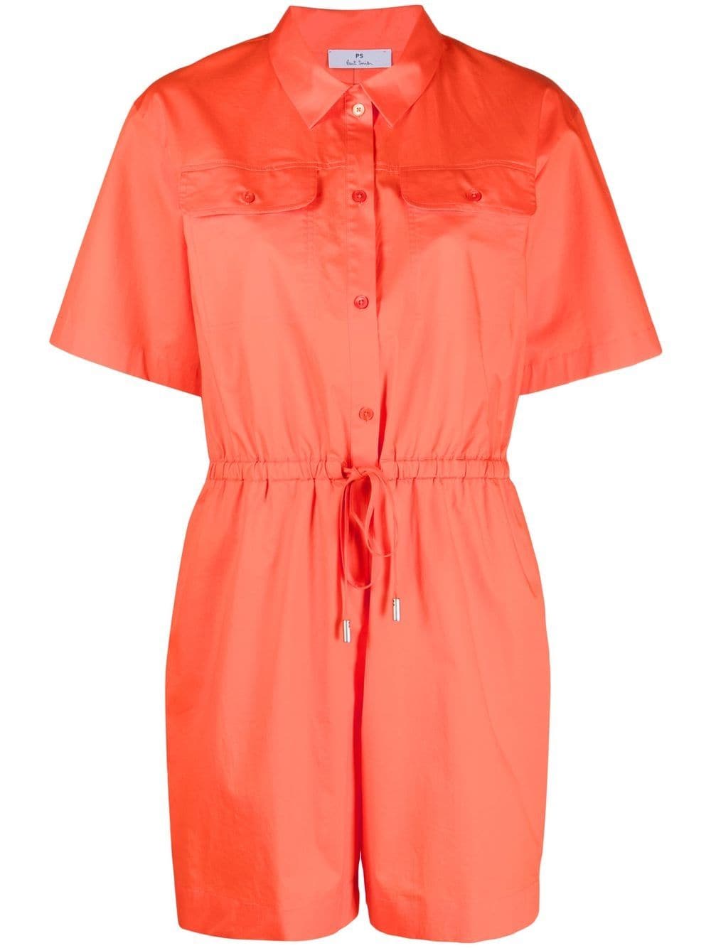 Paul Smith Short Cotton Playsuit Orange
