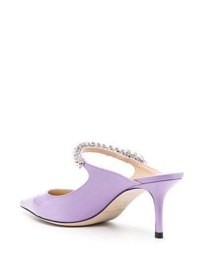Jimmy Choo Crystal Bing 65mm Mules Lilac