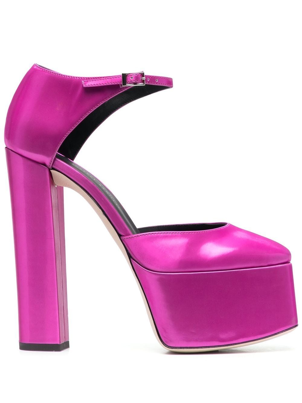 Giuseppe Zanotti 150mm Platform Leather Pumps With Heel Fuchsia