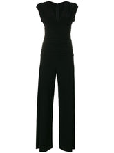 Norma Kamali Straight Pants V-Neck Jumpsuit Black