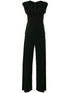 Norma Kamali Straight Pants V-Neck Jumpsuit Black