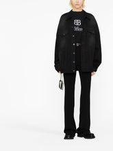 Balenciaga Pinstripe High-Rise Straight-Leg Trousers Black Black