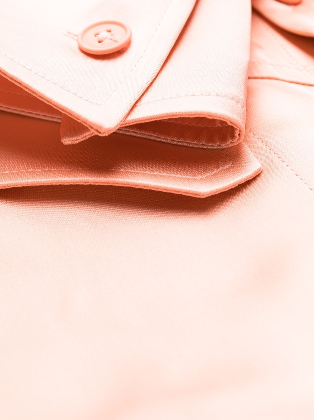 Off White Twist-Detail Satin Shirt Dress Pink