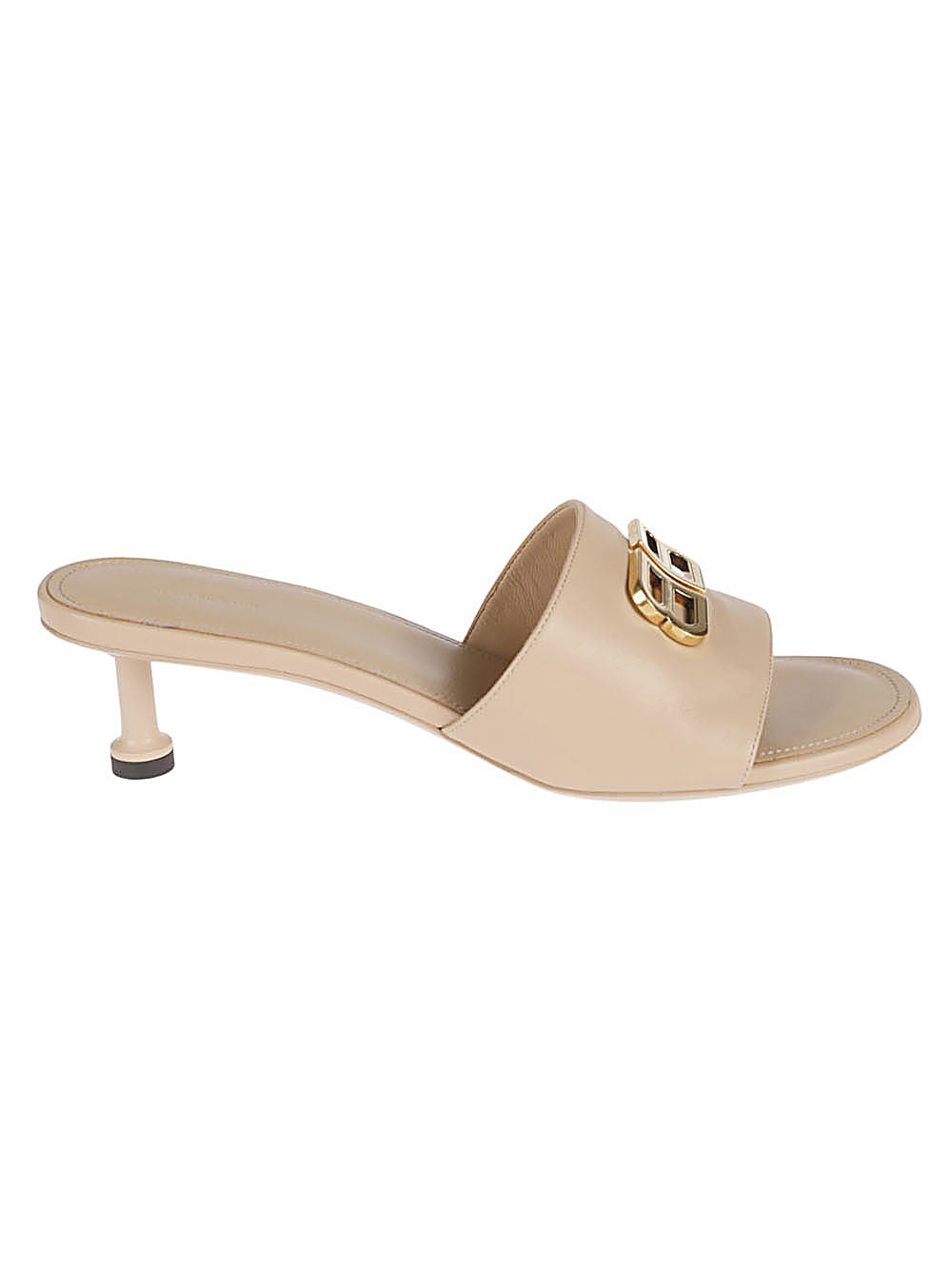 Balenciaga Leather Groupie Heeled Mules White