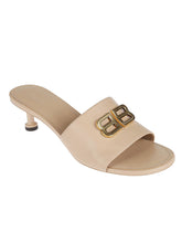 Balenciaga Leather Groupie Heeled Mules White