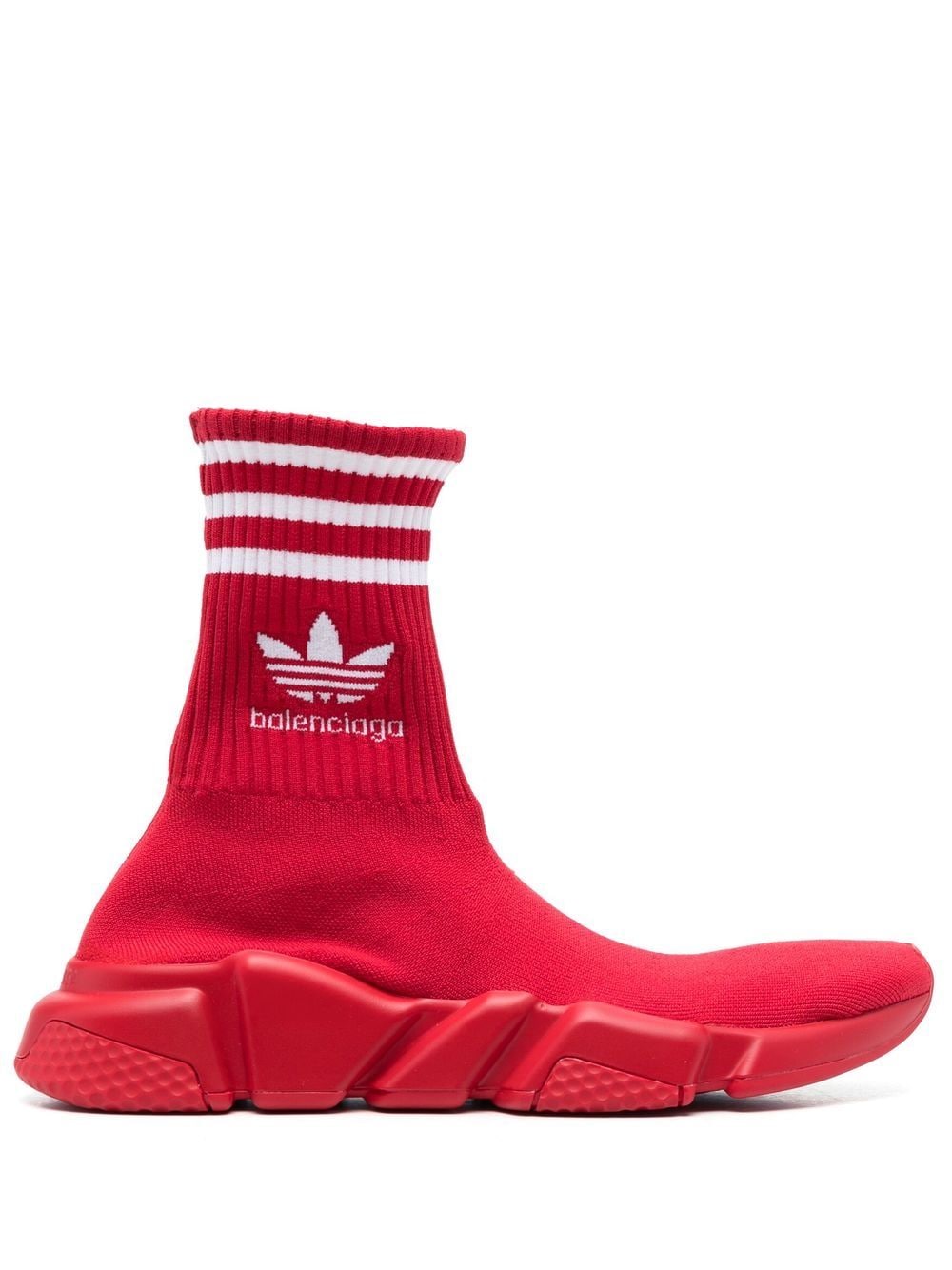Adidas X Balenciaga Speed Sock Sneakers in Red