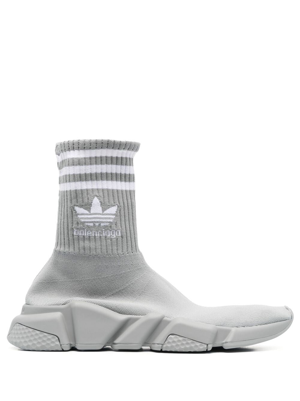 Adidas X Balenciaga Speed Sock Knitted Sneakers Grey