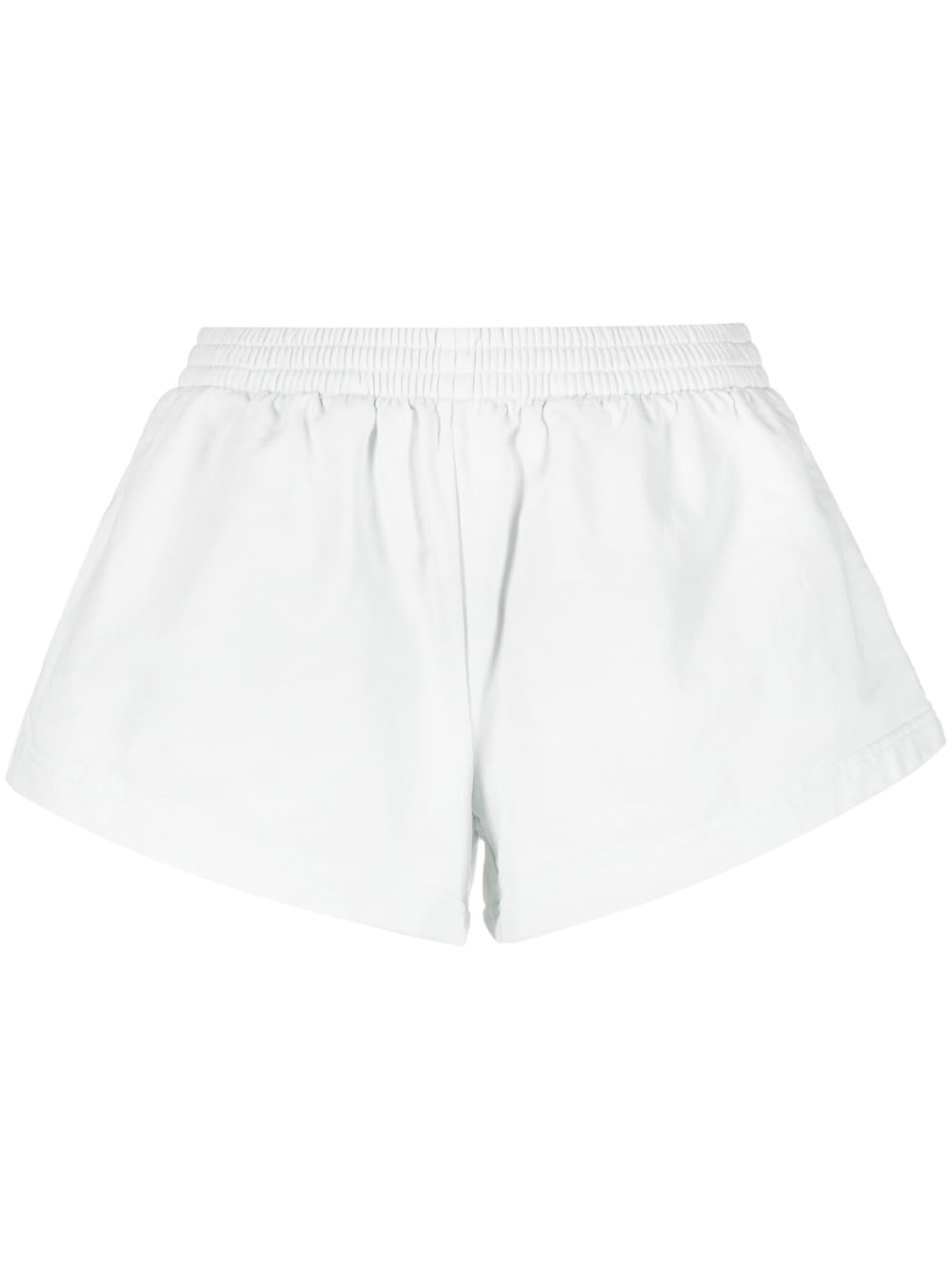 Balenciaga Flared Cotton Elasticated-Waist Shorts White