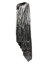 Balenciaga Metallic Effect Draped Midi Dress Black