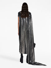 Balenciaga Metallic Effect Draped Midi Dress Black