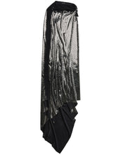 Balenciaga Metallic Effect Draped Midi Dress Black