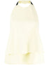 Jil Sander Halterneck Tiered Open-Back Top Yellow