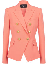 Balmain Double-breasted wool blazer Pink