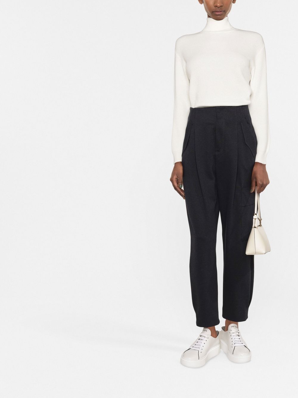 Brunello Cucinelli Roll-Neck Cashmere Turtleneck Jumper Off-White White