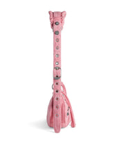Balenciaga Le Cagole XS Denim Shoulder Bag in Flamingo Pink