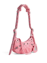 Balenciaga Le Cagole XS denim shoulder bag Pink