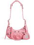 Balenciaga Le Cagole XS Denim Shoulder Bag in Flamingo Pink
