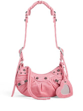 Balenciaga Le Cagole XS denim shoulder bag Pink