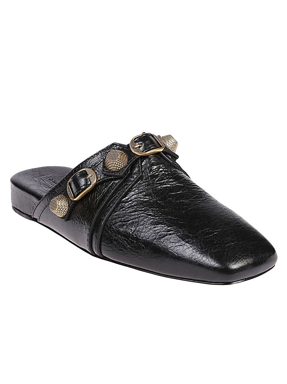 Balenciaga Cozy Cagole leather mules in black Black