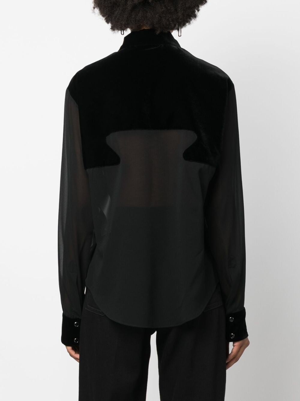 Tom Ford Panelled Silk Buttoned Shirt Black black