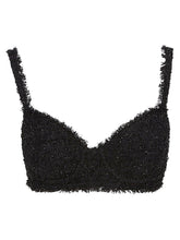 Balenciaga Tweed Bralette Top Black
