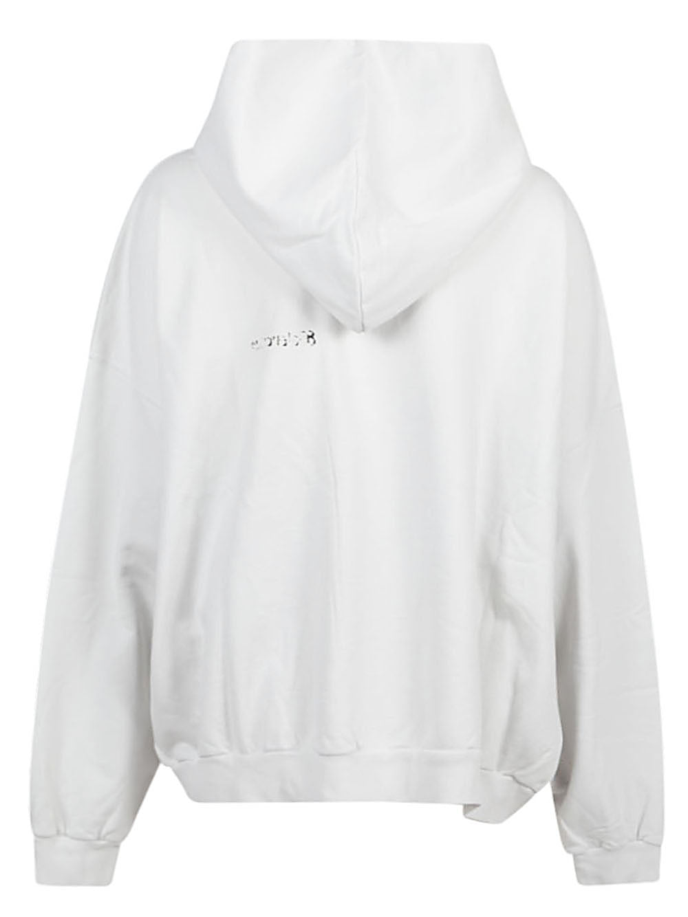 Balenciaga BB Corp Cotton Hoodie With Logo White
