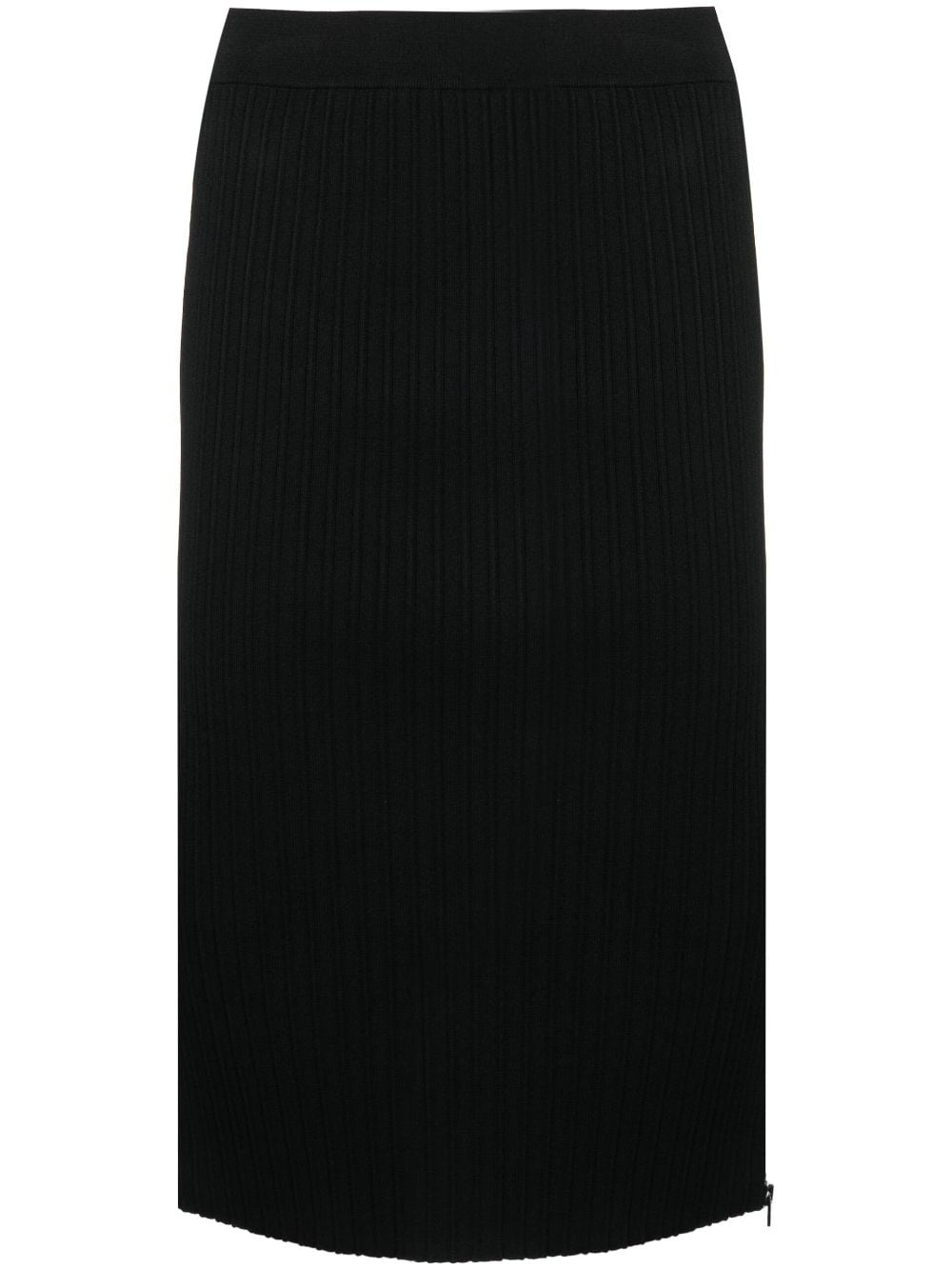 Tom Ford Ribbed Silk-Blend Pencil Skirt Black Black