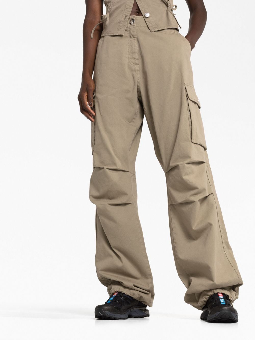 Coperni Wide Leg Cargo Trousers - Khaki