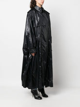 Saint Laurent Shoulder-Pad Oversized Trench Coat Black