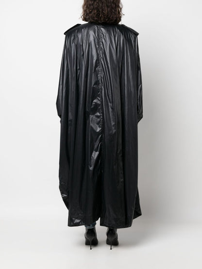Saint Laurent shoulder-pad Oversized Trench Coat BLACK