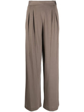 Fabiana Filippi Pleated Wide-Leg Wool Trousers Brown