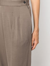 Fabiana Filippi Pleated Wide-Leg Wool Trousers Brown