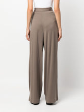 Fabiana Filippi Pleated Wide-Leg Wool Trousers Brown