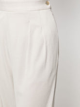 Fabiana Filippi High-Waisted Pleated Wool Wide-Leg Trousers White