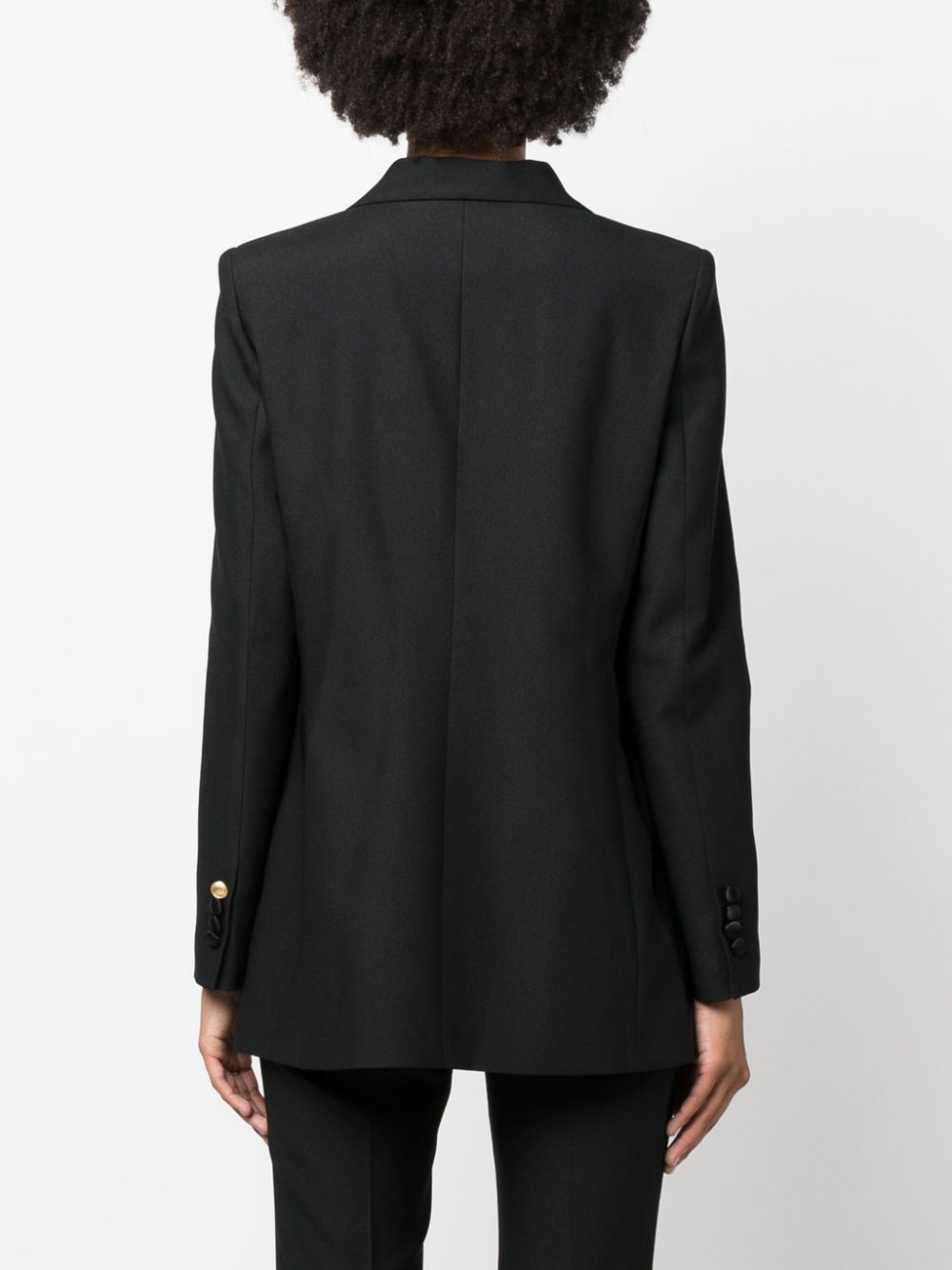 HEBE STUDIO double-breasted cady blazer Black