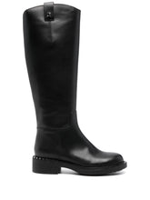 ASH Faith Leather Boots Black