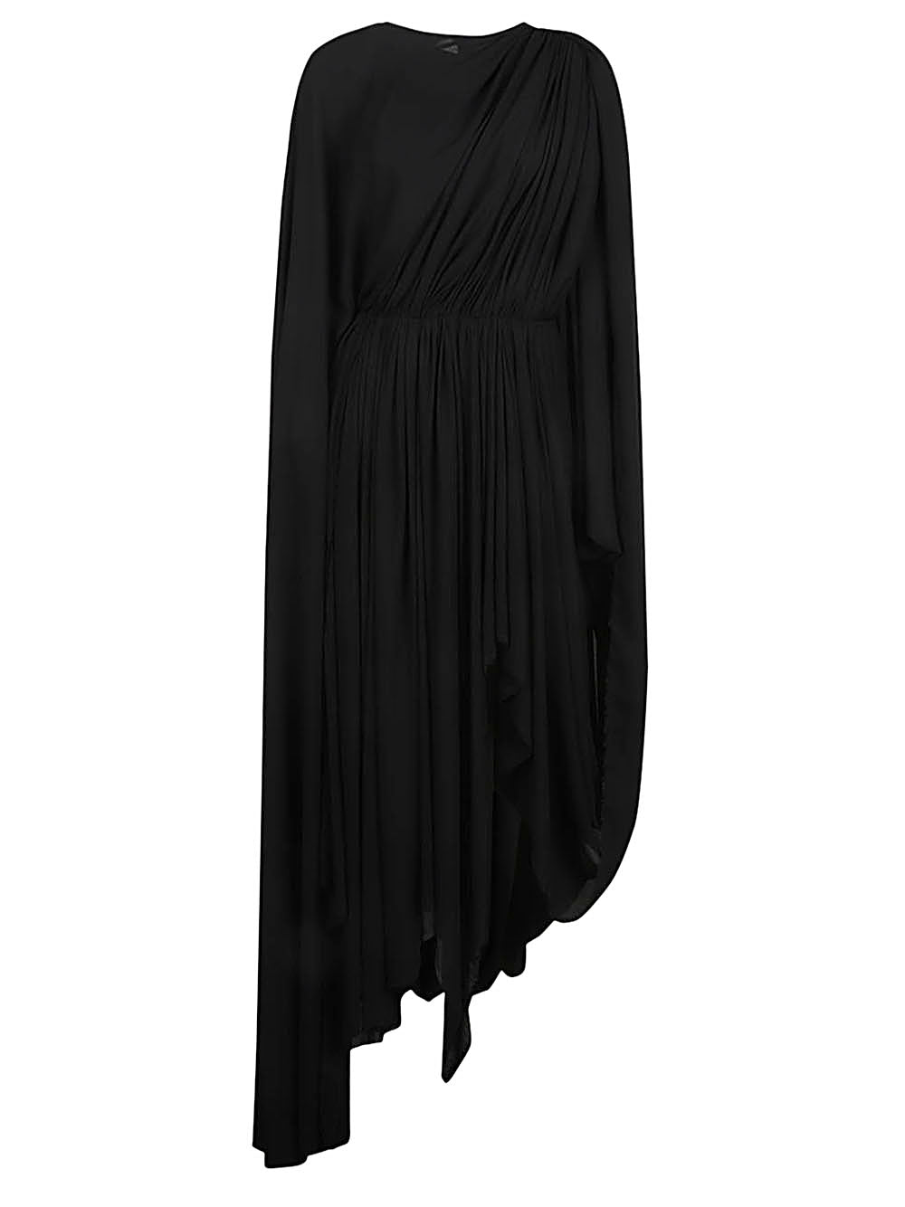 Balenciaga All In Draped Midi Dress Black