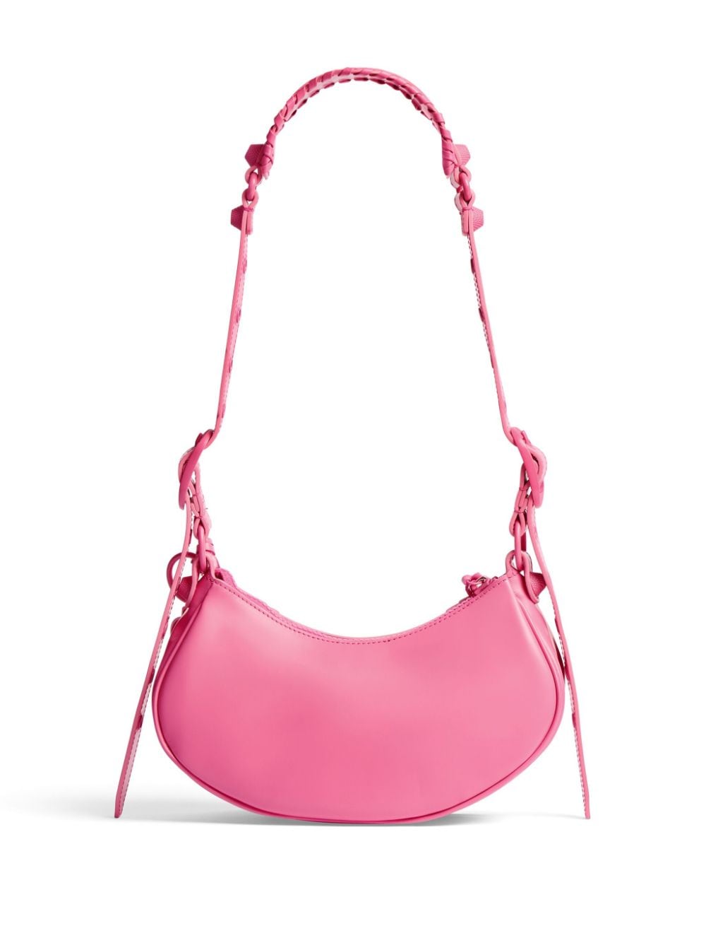 Balenciaga Le Cagole XS Studded Leather Shoulder Bag Fuchsia