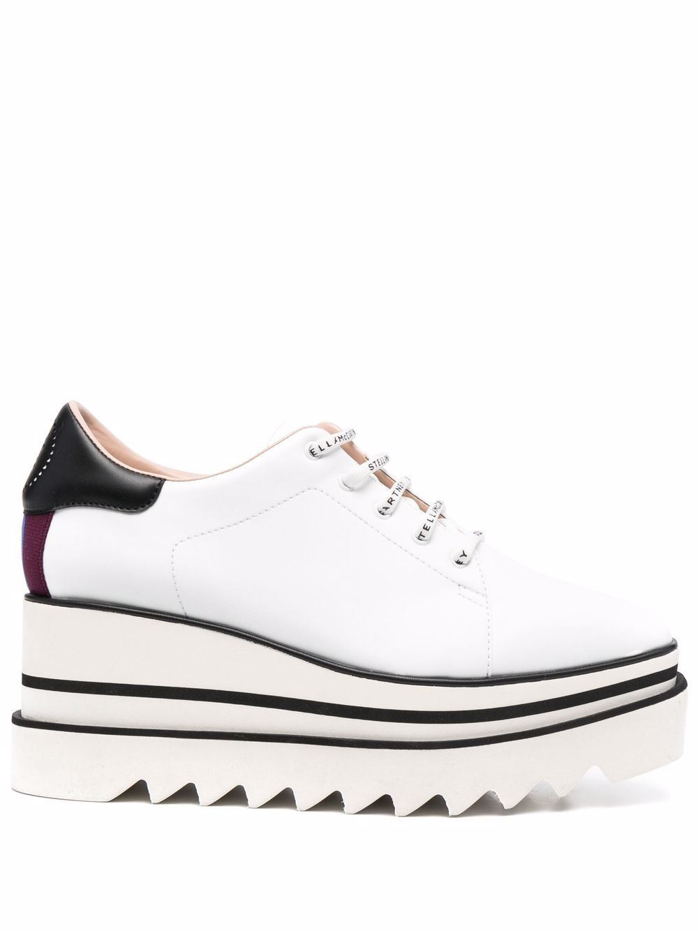 Stella McCartney Elyse Platform Ridged Sole Sneakers in White