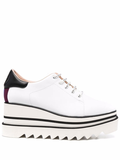 Stella McCartney Elyse Platform Ridged Sole Sneakers in White