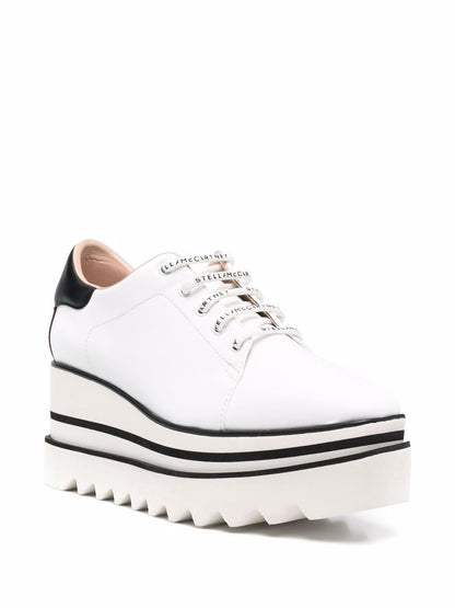 Stella McCartney Elyse Platform Ridged Sole Sneakers in White