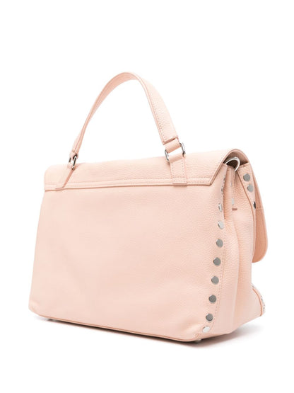 Zanellato Postina Small Grained Calf Leather Shoulder Bag Powder