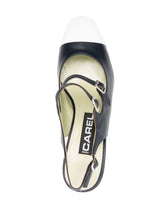 Carel Paris Block Heel Patent Leather Mary Jane Pumps Blue