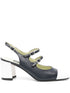 Carel Paris Block Heel Patent Leather Mary Jane Pumps Blue