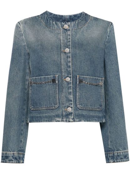 Givenchy Cotton Denim Jacket Blue