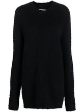 Maison Margiela Four-Stitch Brushed Cotton-Blend Sweater Black
