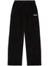 Balenciaga Logo-Embroidered Straight-Leg Track Pants Black