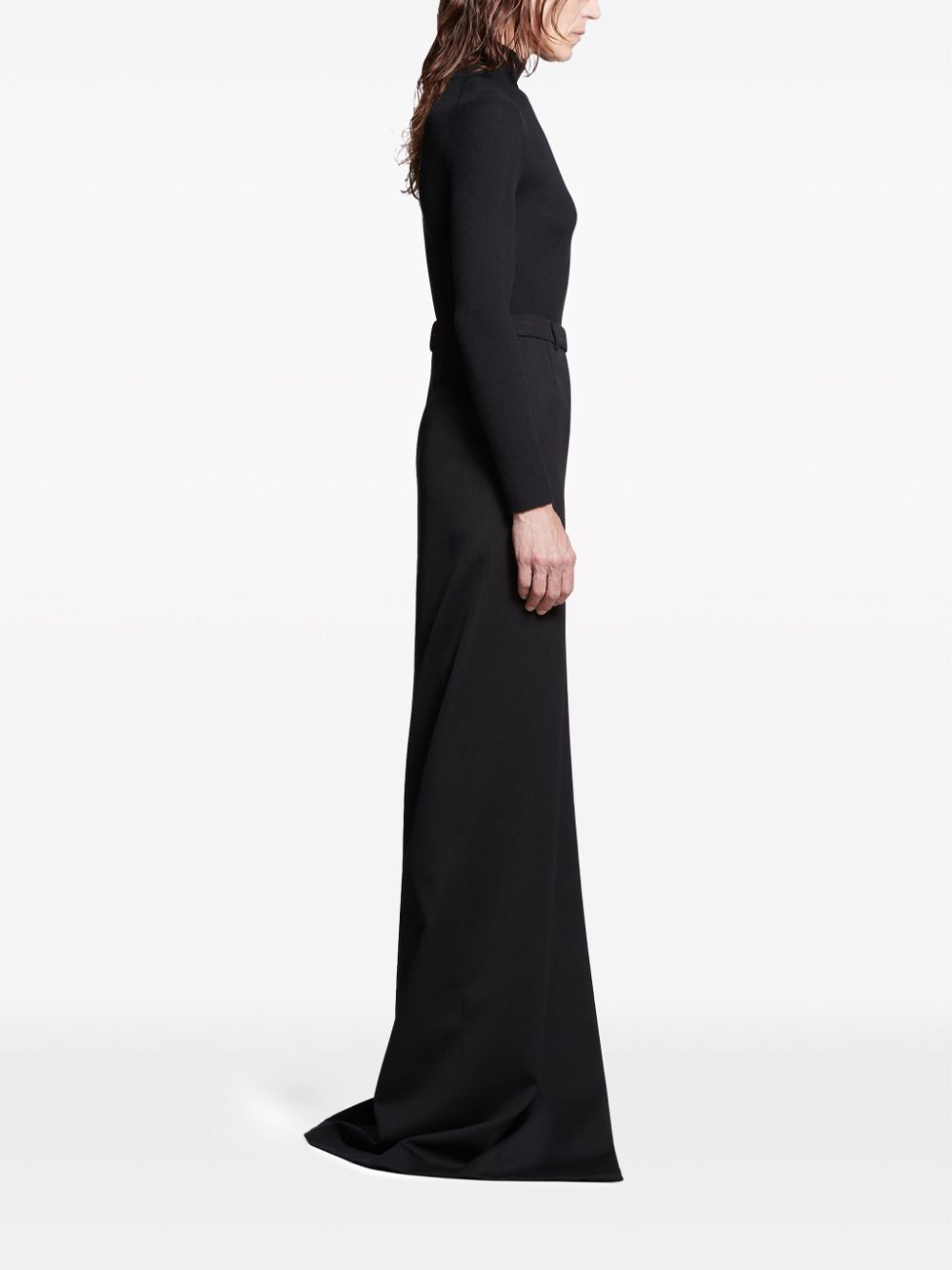 Balenciaga slit tailored maxi skirt BLACK