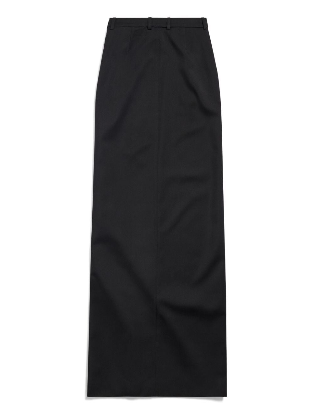 Balenciaga Slit Tailored Virgin Wool Maxi Skirt Black black